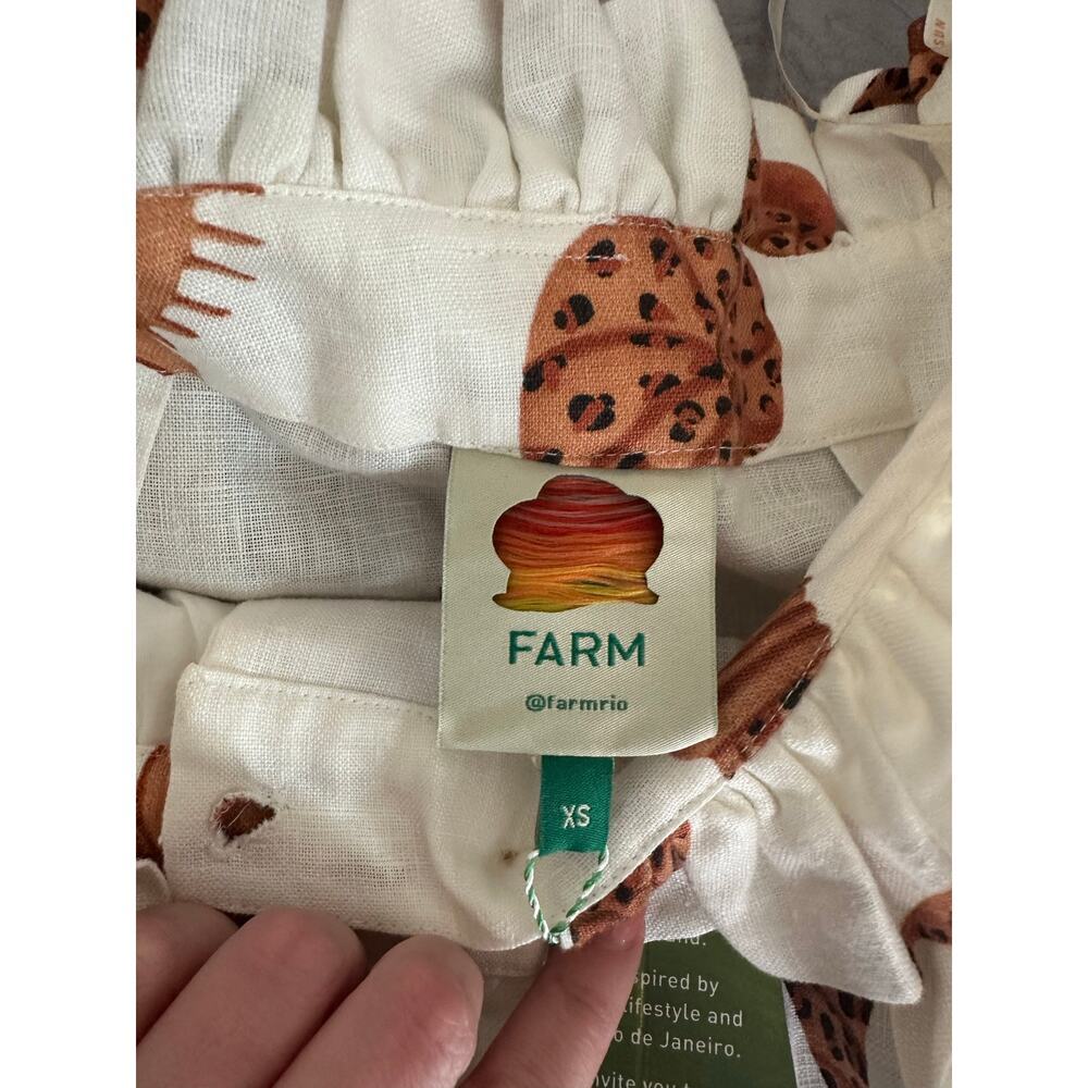 FARM RIO Leopard Shell Paper Bag Pants In Multi XS NEW NWT - Picture 10 of 10